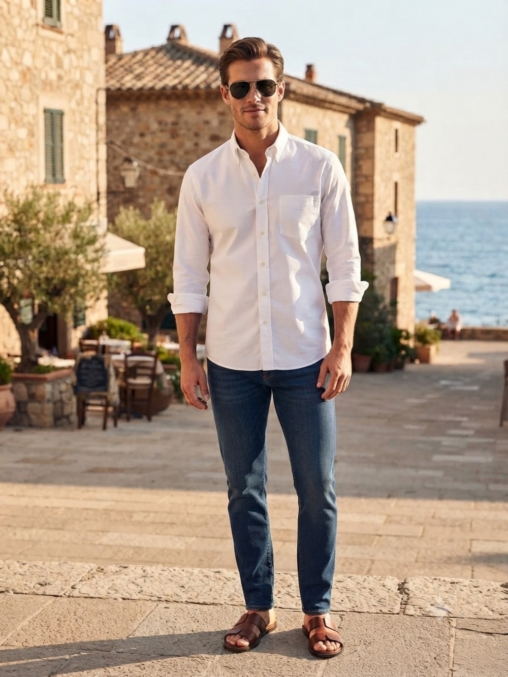 Brooks Brothers White Non-Iron Button-Down Shirt for Men